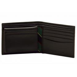 Tommy Hilfiger Men's Passcase Billfold Genuine Leather Bi Fold Wallet - Black
