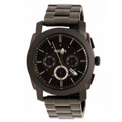 Fossil Men s Machine FS4552 Brushed Black Stainless Steel Chronograph Analog Wat