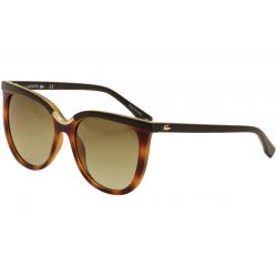 Lacoste Women's L825S L/825/S Fashion Square Sunglasses - Brown - Lens 55 Bridge 17 Temple 135mm