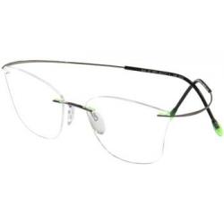 Silhouette Eyeglasses Titan Minimal Art Pulse Chassis 5490 Rimless Optical Frame - Melon/Grey   6061 - Bridge 17 Temple 160mm