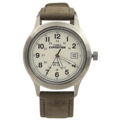 Timex Men s T49870 Expedition Silver Brown Analog Watch