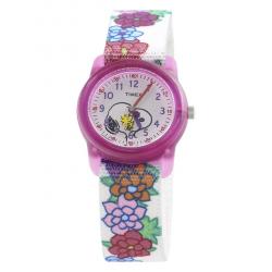 Timex TW2R41700 Time Machines Peanuts Collection Snoopy Floral Pink Analog Watch