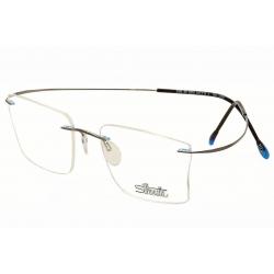 Silhouette Eyeglasses Titan Minimal Art Pulse Chassis 5490 Rimless Optical Frame - Blue Curacao/Grey   6059 - Bridge 19 Temple 160mm