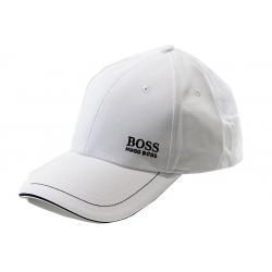 Hugo Boss Cap 1 Cotton Strapback Baseball Cap Hat (One Size Fits Most) - White