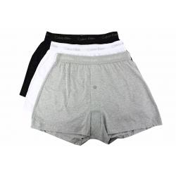 Calvin Klein Men's 3 Pc Classic Fit Cotton Knit Boxers Underwear - Multi - Medium