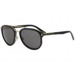Chopard SCHB85 SCH/B85 Z429 Shiny Black Fashion Pilot Polarized Sunglasses 55mm - Shiny Black Gold/Polarized Grey   Z429 - Lens 55 Bridge 20 Temple 145mm