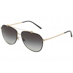 Dolce & Gabbana Women's D&G DG2190 DG/2190 Fashion Pilot Sunglasses - Matte Black Pink Gold/Grey Gradient   1296/8G - Lens 59 Bridge 13 Temple 140mm
