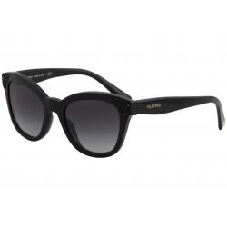 Valentino Women's VA4005 VA/4005 Fashion Cat Eye Sunglasses - Black - Lens 52 Bridge 20 B 43.8 ED 58.2 Temple 140mm