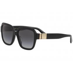 Dolce & Gabbana Women's D&G DG4336F DG/4336F 501/8G Black Square Sunglasses 56mm - Black - Size: Lens 56 Bridge 18 Temple 145mm (Asian Fit)