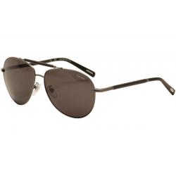 Chopard Women's SCHB36 SC/HB36 Fashion Aviator Sunglasses - Gunmetal Black/Grey   568P - 60 Bridge 14 Temple 140mm
