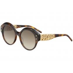 Pomellato Women's Victoria PM0045S PM/0045/S Fashion Round Sunglasses - Brown - Lens 52 Bridge 18 Temple 135mm