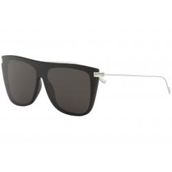 Saint Laurent New Wave SL 1 T Fashion Shield Titanium Sunglasses - Black Silver/Grey   001 - Lens 99 Bridge 0 Temple 145mm