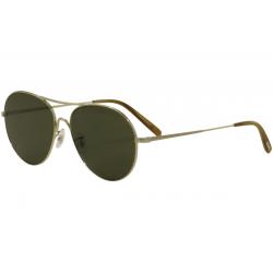 Oliver Peoples Women's Rockmore OV1218S OV/1218S Pilot Sunglasses - Soft Gold/Green Vintage Glass   503552 -  Lens 58 Bridge 15 Temple 145mm