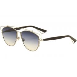 Christian Dior Women's Technologic Aviator Fashion Sunglasses - Palladium Black/Navy Blue Gradient   84J 84  - Lens 57 Bridge 14 Temple 145mm