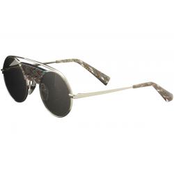 Alain Mikli Women's A04002 A0/4002 Round Fashion Sunglasses - Shiny Silver Ziz Zag Multi/Silver Mirror   003/6G  - Lens 47 Bridge 23 Temple 135mm