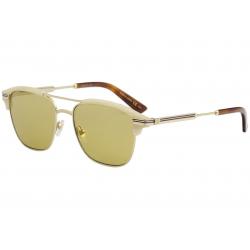 Gucci Men's GG0241S GG/0241/S Fashion Pilot Sunglasses - Gold   004 - Lens 54 Bridge 17 Temple 145mm