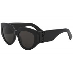 Saint Laurent Women's Rope SL M26 Fashion Square Sunglasses - Black/Grey   001 - Lens 54 Bridge 20 Temple 145mm