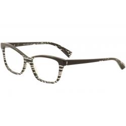 Alain Mikli Women's Eyeglasses A03037 A03037 Full Rim Optical Frame - Black Pattern Crystal   C012 - Lens 53 Bridge 15 Temple 140mm