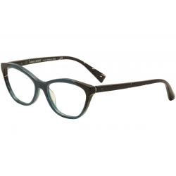 Alain Mikli Women's Eyeglasses A03067 A0/3067 Full Rim Cat Eye Optical Frame - Teal Blue/Black   F107 - Lens 54 Bridge 16 Temple 140mm