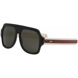 Gucci Men's GG0255S GG/0255/S Fashion Pilot Sunglasses - Black - Lens 59 Bridge 17 Temple 150mm