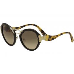 Prada Women's PR 09TS PR 09/TS Fashion Sunglasses - Black Havana Gold Silver/Brown Grey Grad   1AB3D0  - Lens 54 Bridge 23 Temple 140mm