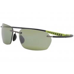 Maui Jim Alakai'i MJ743 MJ/743 02D Gunmetal Rectangle Polarized Sunglasses 64mm - Grey - Lens 64 Bridge 17 Temple 140mm