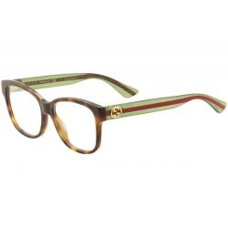 Gucci Women's Eyeglasses GG0038O GG/0038O Full Rim Optical Frame - Brown - Lens 54 Bridge 17 Temple 140mm