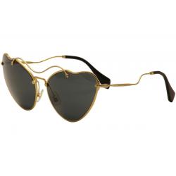 Miu Miu Women's SMU55R SM/U55R Fashion Sunglasses - Gold - Lens 65 Bridge 18 Temple 135mm
