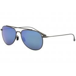 Vuarnet Men's Swing Pilot VL1627 VL/1627 Titanium Fashion Sunglasses - Grey/Polarized Grey Blue Mirror   0003 - Lens 59 Bridge 16 Temple 145mm