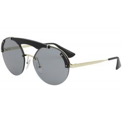 Prada Women's SPR52U SPR/52U Fashion Pilot Sunglasses - Pale Gold Black/Grey   1AB/3C2 - Lens 37 Bridge 00 Temple 140mm