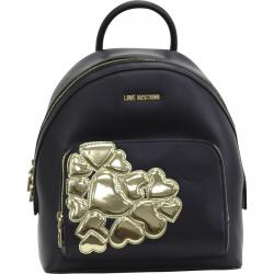 Love Moschino Women's Applied Hearts Backpack Bag - Black