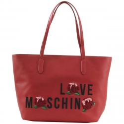 Love Moschino Women's Embroidered Rose Tote Handbag - Black