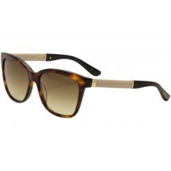 Jimmy Choo Women's Cora/S Fashion Sunglasses - Havana/Gold/Glitter Brown Gradient   FA5/JD - Lens 56 Bridge 16 Temple 135mm