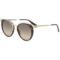 Prada Women's SPR66T SPR/66T Fashion Round Sunglasses - Havana Gold/Brown Gradient   2AU/3D0 - Lens 54 Bridge 20 B 49.4 ED 56.7 Temple 145mm