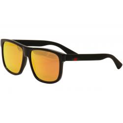 Gucci Men's GG0010S GG/0010/S Sunglasses - Black/Red Flash Mirror   002 - Lens 58 Bridge 16 Temple 145mm