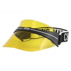 Christian Dior DiorClub1 Adjustable Visor Hat - Black White/Yellow   0TL - One Size Fits Most