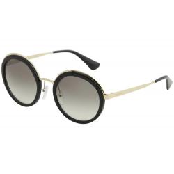 Prada Women's SPR50T SPR/50/T Fashion Round Sunglasses - Black - Lens 54 Bridge 23 Temple 140mm