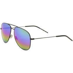 Saint Laurent Men's Classic 11 Rainbow Pilot Sunglasses - Black/Multi Color Nylon Mirror   007 - Lens 59 Bridge 14 Temple 145mm