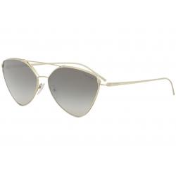 Prada Women's SPR51U SPR/51U Fashion Pilot Sunglasses - Pale Gold/Grey Gradient Silver Mirror   ZVN/5O0 - Lens 62 Bridge 14 B 49.7 ED 68 Temple 140mm