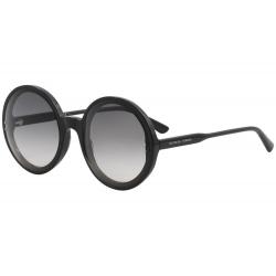 Bottega Veneta Women's BV0166S BV/0166S Fashion Round Sunglasses - Black/Grey Gradient   001 -  Lens 60 Bridge 21 Temple 145mm