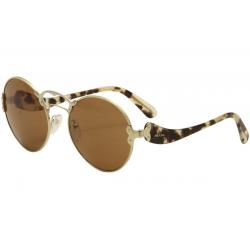 Prada Women's SPR55T SPR 55T Fashion Sunglasses - Pale Gold Silver Snow Leopard/Amber   ZVN 690  - Lens 57 Bridge 21 Temple 140mm