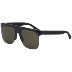 Gucci Men's GG0171S GG/0171/S Fashion Square Sunglasses - Blue Black/Brown   004 - Lens 60 Bridge 13 Temple 145mm