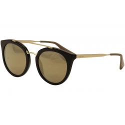 Prada Women's Cinema SPR23S SPR/23S Fashion Sunglasses - Black/Light Brown Gold Mirror   1AB1C0 - Lens 52 Bridge 22 Temple 140mm