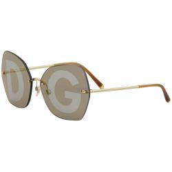 Dolce & Gabbana Women's D&G DG2204 DG/2204 02/04 Gold Butterfly Sunglasses 64mm - Gold - Lens 64 Bridge 14 Temple 140mm
