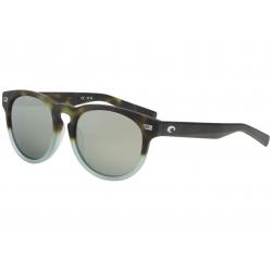 Costa Del Mar Men's Sarasota DEL207 DEL/207 Fashion Round Polarized Sunglasses - Brown -  Lens 54 Bridge 20 Temple 142mm