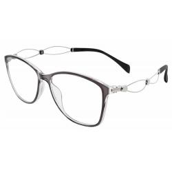 Line Art Women's Eyeglasses XL2101 XL/2101 Full Rim Titanium Optical Frame - Grey   GR - Lens 52 Bridge 14 Temple 135mm