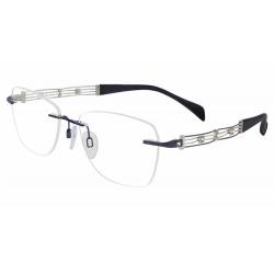 Charmant Line Art Women's Eyeglasses XL2108 XL/2108 Rimless Optical Frame - Navy   NV - Lens 51 Bridge 17 Temple 135mm