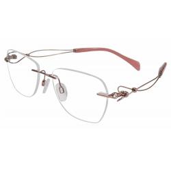 Line Art Women's Eyeglasses XL2096 XL/2096 Rimless Titanium Optical Frame - Rose   RO - Lens 51 Bridge 00 Temple 135mm