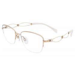 Charmant Line Art Women's Eyeglasses XL2106 XL/2106 Half Rim Optical Frame - Gold   GP - Lens 51 Bridge 17 Temple 135mm