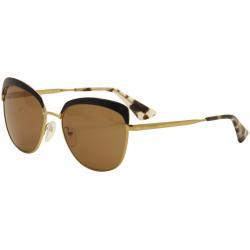 Prada Women's SPR51T SPR/51T Fashion Sunglasses - Antique Gold Black Snow Leopard/Brown   LAX 6N0  - Lens 56 Bridge 17 Temple 140mm
